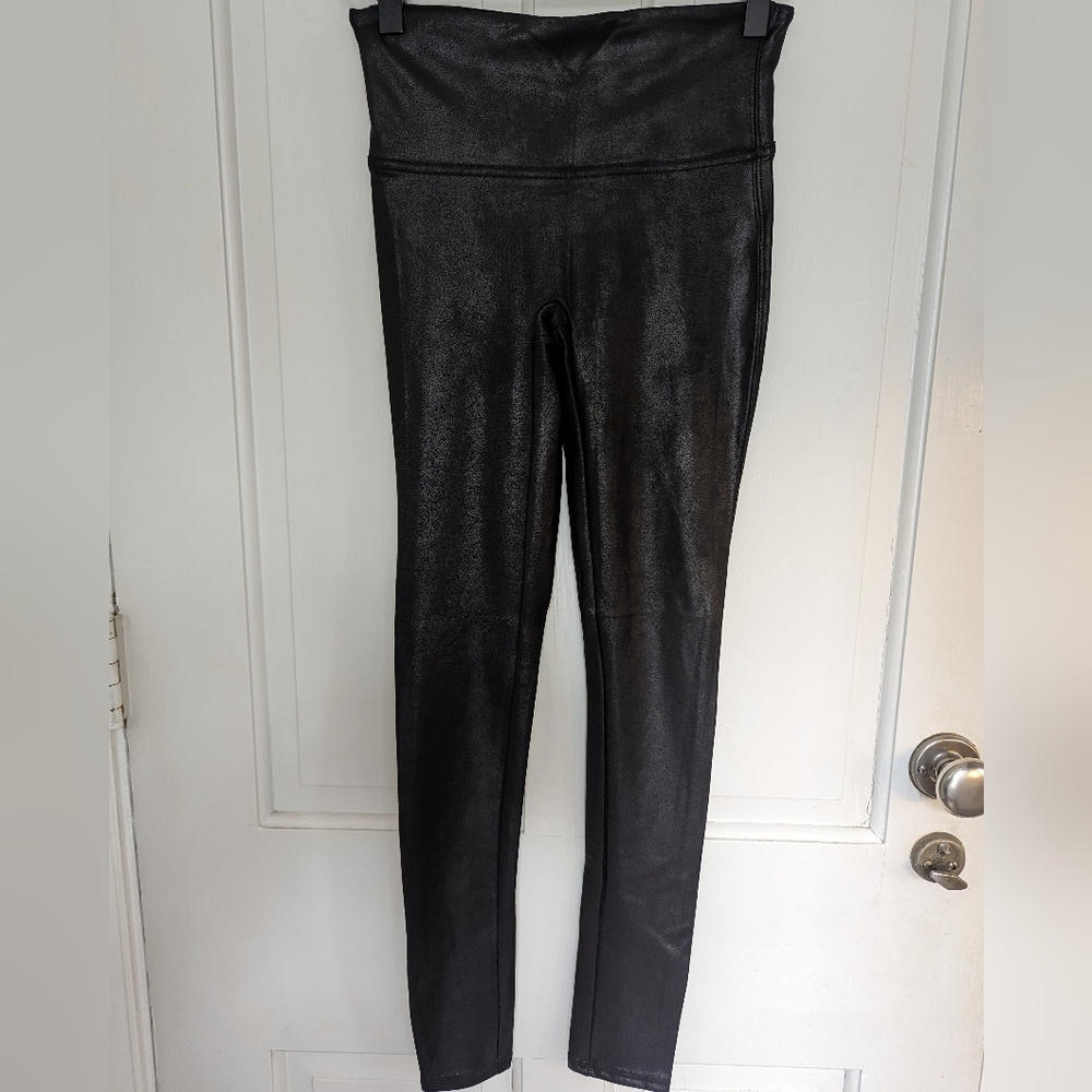 $10 SALE Spanx faux leather leggings size small black NWOT Capsule Neutral